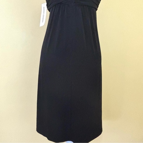 NWT Maggy London Black Plunge Neck Ruffled Sleeveless Mini Cocktail Dress (10) - Picture 9 of 14